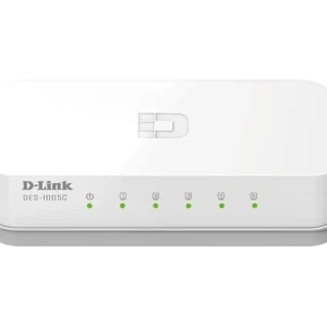 Expand your wired network instantly with the D-Link DES-1005C/B 5-Port Unmanaged Switch—ideal for small setups needing dependable, high-speed connections.