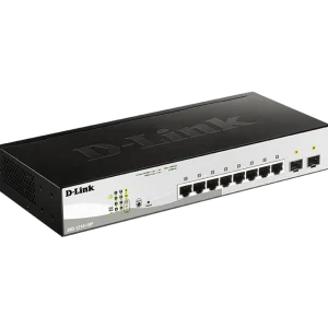 Easily connect and power devices with the D-Link DGS-1210-10P—featuring 8 PoE Gigabit ports and 2 combo uplink ports for seamless performance.