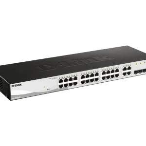 Expand your network with the D-Link DGS-1210-28—featuring 24 Gigabit ports and 4 combo uplink ports for reliable, high-performance data transfer.