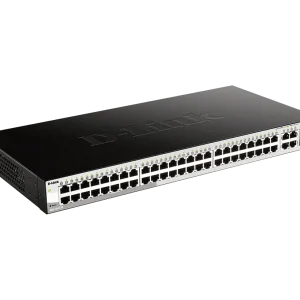 Easily connect and manage multiple devices with the D-Link DGS-1210-52—featuring 48 Gigabit ports and 4 combo uplink ports for seamless, high-speed connectivity.
