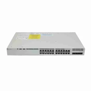 Rack-mountable Cisco C9200L-24P-4X-E enterprise switch designed for high-speed data and power delivery.