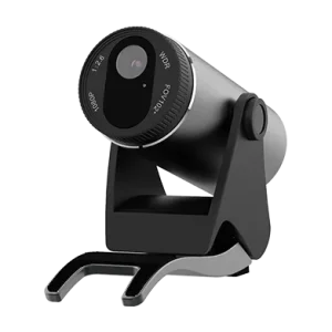 Fanvil CM60 HD camera showing its 360-degree horizontal rotation and 90-degree vertical tilt for perfect video framing