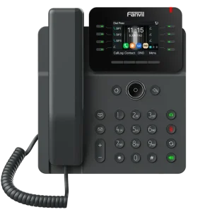 Fanvil V62W Prime VoIP phone showcasing HD audio quality, 6-party conferencing, and built-in WiFi for a modern, wire-free desk