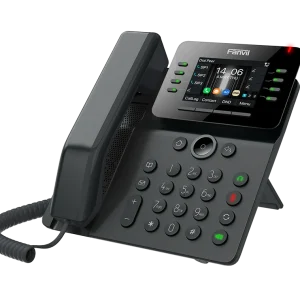 Fanvil V63 Prime business IP phone with a 2.8-inch color screen and 6 SIP lines designed for high-efficiency corporate environments.