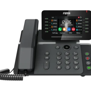 The Fanvil V65 business phone with built-in dual-band WiFi, Bluetooth 5.0, and dual Gigabit ports for a completely wireless desk setup