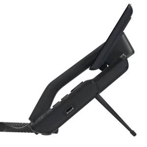 Fanvil V65 flagship smart video phone in sleek black, featuring a 7-inch adjustable touch screen and integrated 5-megapixel HD camera