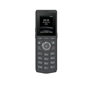 Fanvil W610D portable IP DECT phone with a 2.0-inch color screen and ruggedized casing for mobile enterprise communication.