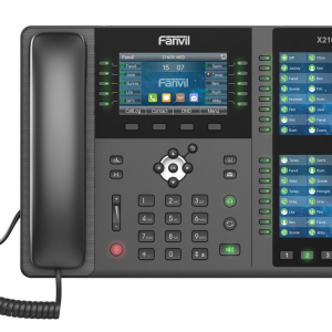 Professional Fanvil X210 VoIP phone with a Harman speaker, HD audio, built-in Bluetooth, and dual Gigabit Ethernet ports