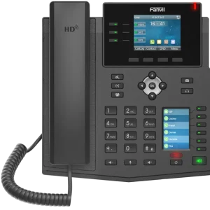 Professional Fanvil X4U VoIP phone equipped with a Harman speaker, HD audio, and built-in Bluetooth support for wireless headsets.