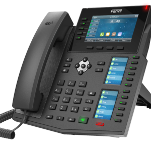 The Fanvil X6U flagship SIP phone supporting 20 SIP lines and 60 programmable DSS keys for advanced call handling.