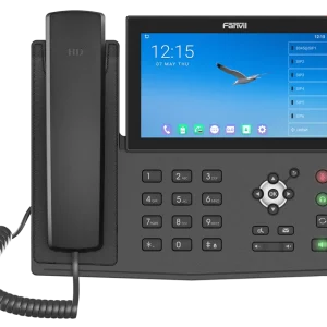 The Fanvil X7A smart business phone featuring a pluggable 1080P USB camera and 20 SIP lines for high-definition video collaboration.