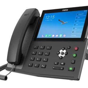 Fanvil X7A Android VoIP phone with a 7-inch color touch screen and integrated camera support for professional video conferencing