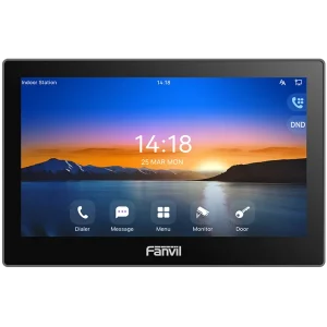 Fanvil i504W wall-mounted station with built-in 2.4G Wi-Fi and 8 alarm input ports for connecting smoke detectors and emergency sensors
