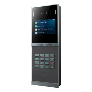 The Fanvil i66 SIP intercom showing its AI face recognition technology, allowing for hands-free, touchless entry into secure buildings