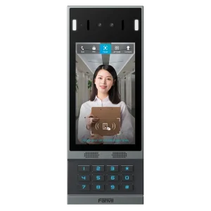 Rugged Fanvil i67 SIP door station with gunmetal aluminum alloy housing, rated IP66 weatherproof and IK07 vandal-resistant for harsh environments