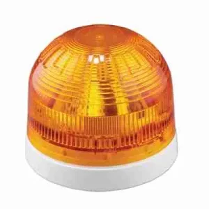 This high-visibility yellow alarm light provides a clear visual warning signal for security systems, industrial machinery, and emergency notification zones.