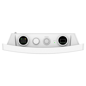 Professional Grandstream GWN7660ELR outdoor access point showing its integrated antennas and dual Gigabit ports for high-speed business connectivity.