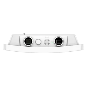 Front view of a Grandstream GWN7664ELR long-range Wi-Fi 6 access point supporting over 750 concurrent clients and high-speed 2.5G connectivity.