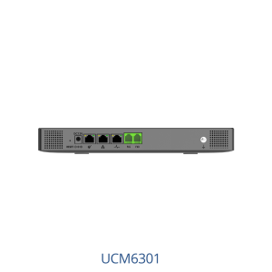 Grandstream UCM6301 IP PBX featuring integrated FXO and FXS ports for seamless analog and PSTN line connectivity.