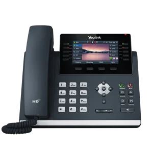 Yealink SIP-T46U business IP phone featuring a high-resolution 4.3-inch color display.