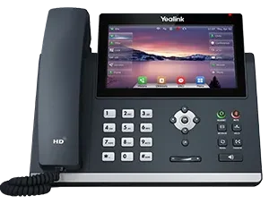 A Yealink T46U professional desktop phone with dual USB ports and HD audio quality.