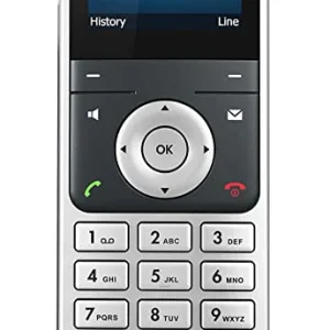 A professional Yealink W56H wireless IP phone featuring HD audio and a long-life lithium battery.