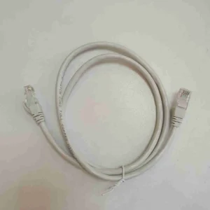 NEXA 1-meter copper Cat6 UTP patch cord in a network rack setup connecting high-speed switches to patch panels.