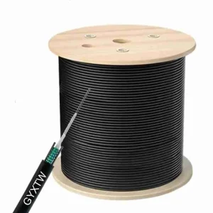 Bulk roll of NEXA GYXTW 12-core outdoor armored fiber cable engineered for high-bandwidth aerial, duct, and underground telecommunication installations.